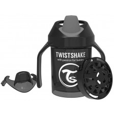 Мини чаша с шейкър Twistshake - Черна, 230 ml -1
