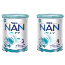 Млечна напитка на прах Nestle Nan - Optipro 3 + Optipro 4, 2 х 800 g -1