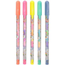 Многоцветни гел химикалки Ylvi - 5 броя -1