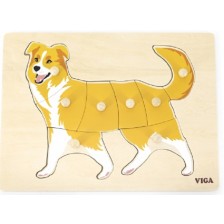 Монтесори образователен пъзел Viga - Куче -1