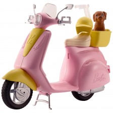 Игрален комплект Mattel Barbie - Мотопед с кученце -1