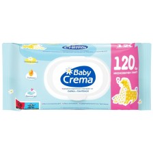 Мокри кърпички Baby Crema - 120 броя -1