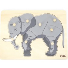 Монтесори образователен пъзел Viga - Слон -1