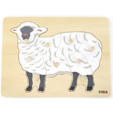 Монтесори образователен пъзел Viga - Овца -1