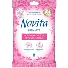 Мокри кърпи за интимна хигиена Novita - 15 броя