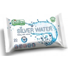 Мокри кърпички Bebelan - Silver water, 20 броя -1