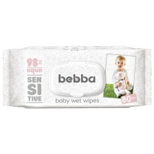 Мокри кърпички с капак Silkline Bebba - Sensitive, 80 броя -1