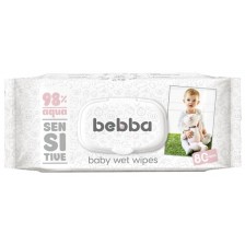 Мокри кърпички с капакSilkline Bebba - Sensitive, 80 броя -1
