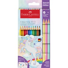 Моливи Faber-Castell Grip 2001 - 10+3 блестящи цвята