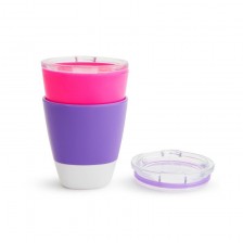 Чаша Munchkin - Splash Cups, 2 броя, розова и лилава, 237ml -1