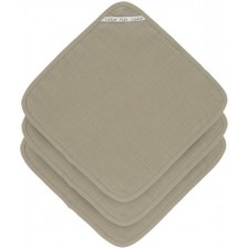 Муселинови кърпи Lassig - Cozy Care, 30 х 30 cm, 3 броя, зелени -1