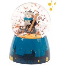 Музикална играчка Moulin Roty - Преспапие коте, 11 х 13.5 cm -1