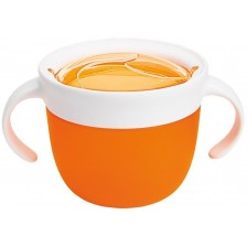 Munchkin Чаша с капаче и дръжка за храна Оранжев