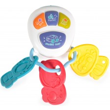 Музикален ключодържател Moni Toys - Car key, бял -1