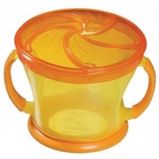 Чашка за храна Munchkin - С капаче, оранжева -1
