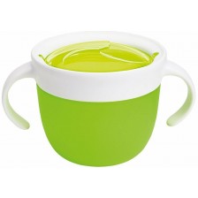 Чаша за храна Munchkin -  С капаче и дръжка, зелена -1