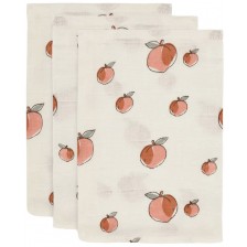 Муселинови кърпи-спарчета Jollein - Peach, 15 х 20 cm, 3 броя -1