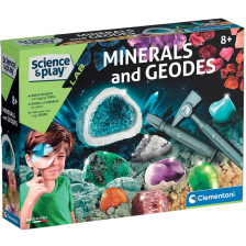Образователен комплект Clementoni Science & Play - Лаборатория за разкопки с минерали и геоди -1