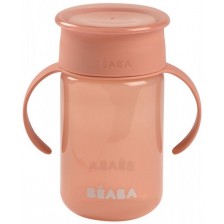 Неразливаща чаша Beaba - 360°, розова, 340 ml