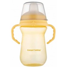 Неразливаща се чаша Canpol - 250  ml, жълта -1