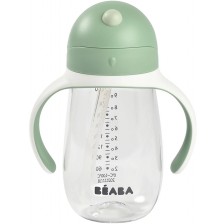 Неразливаща чаша със сламка Beaba - Зелена, 300 ml