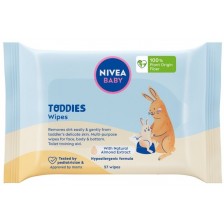 Nivea Baby Мокри кърпички Toddies, 57 броя -1