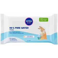 Nivea Baby Мокри кърпички с лек лосион 99% Pure Water, 57 броя -1