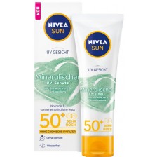 Nivea Sun Слънцезащитен крем с минерални филтри, SPF50+, 50 ml -1