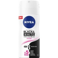 Nivea Спрей дезодорант Black & White, Invisible Clear, 100 ml -1
