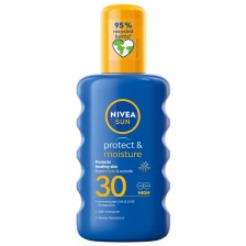 Nivea Sun Слънцезащитен спрей Protect & Mоisture, SPF 30, 200 ml