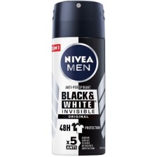 Nivea Men Спрей дезодорант Black & White Invisible, Original, 100 ml -1