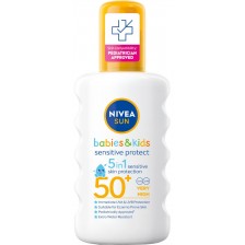 Nivea Sun Слънцезащитен спрей за деца Sensitive Protect, SPF50+, 200 ml -1