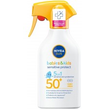Nivea Sun Детски спрей помпа Sensitive, SPF 50, 270 ml -1