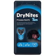 Нощни пелени гащи Huggies Drynites - За момче, 8-15 години, 27-57 kg, 9 броя 