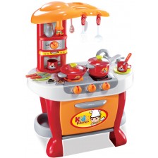 Игрален комплект Buba Little Chef - Детска кухня, червена -1