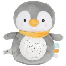 Нощна лампа и прожектор Moni Toys - Snuggly, Penguin -1