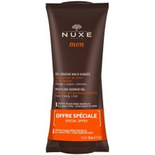 Nuxe Men Комплект - Душ гел за лице, коса и тяло, 2 х 200 ml (Лимитирано)
