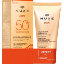 Nuxe Sun Комплект - Крем за лице SPF 50, лосион за след слънце, 2 х 50 ml (Лимитирано) -1