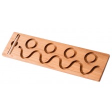 Образователна играчка Smart Baby - Тактилна дървена плоча за писане 4 -1