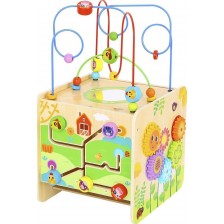 Образователна играчка Tooky toy - Голям дидактически куб, ферма -1