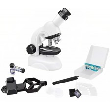 Образователен комплект Guga STEAM - Детски микроскоп, бял -1