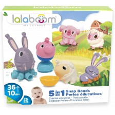 Образователна играчка Lalaboom - Селскостопански животни, 25 части -1