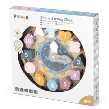 Образователен часовник Viga - Сортер с елементи за нанизване, PolarB