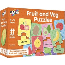 Образователен пъзел Galt - Плодове и зеленчуци -1