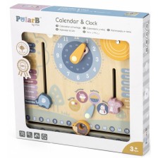 Образователна игра Viga - Календар с часовник, PolarB -1