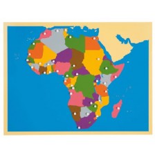 Образователен Монтесори пъзел Smart Baby - Карта на Африка -1