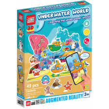 Образователен комплект Jagu - 3D говорещ макет, морски свят -1