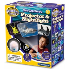Образователна играчка Brainstorm - Проектор и нощна лампа, морски свят -1