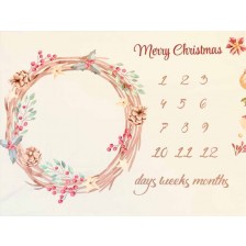 Одеялo за снимки Milestone - Merry Christmas, 75 х 100 cm 