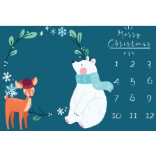 Одеялo за снимки Milestone - My First Christmas, 75 х 100 cm